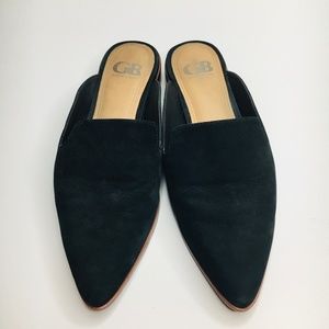 Gianni Bini Suede Xclusive Womens Mules with Low Heel Black Size 8 1/2M